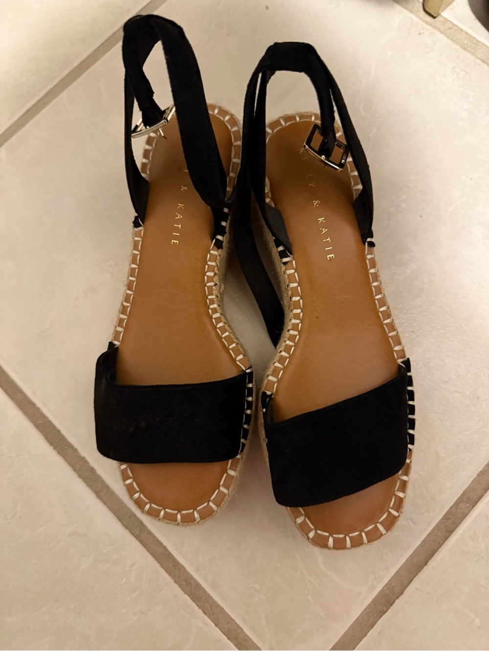 Madden Girl Black Espadrille Slingback Sandals